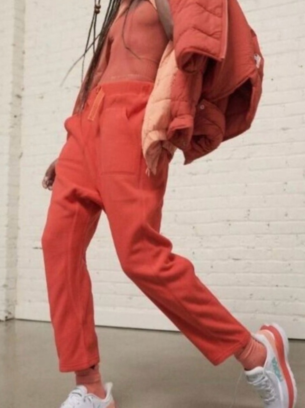Free People Movement Highline Fleece Harem Pants Size S Red Sweatpants
